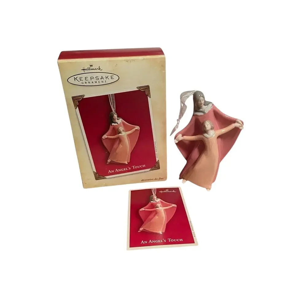 Hallmark Ornament Mother child Daughter 2004 An Angel's Touch Pe-owned VTG 2004